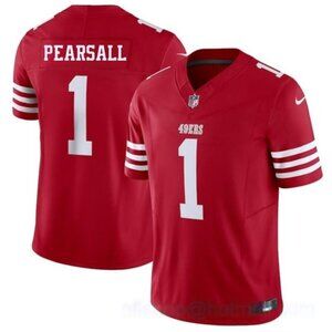 Mens or Youths Kids Select Ricky Pearsall Red Vapor Stitched Jersey